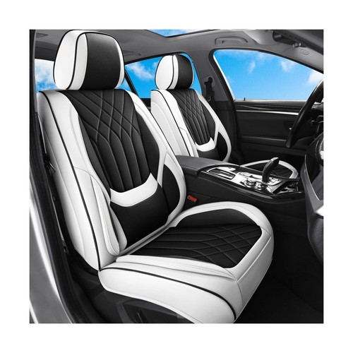 Black white car - white, covers